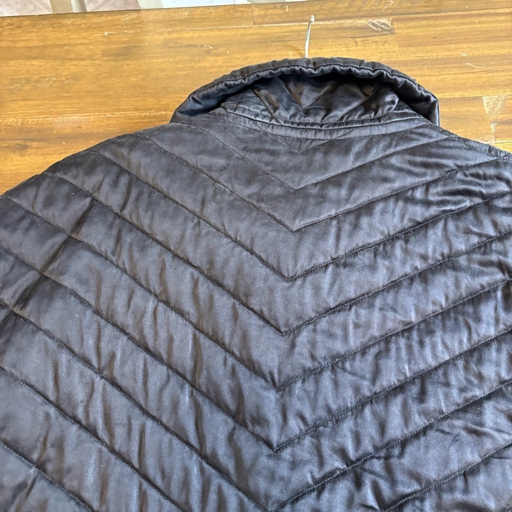 Isabel Marant Black Cream Ivory Quilted Chore Utility Jacket Bomber Silk Boxy 40 - Picture 7 of 13